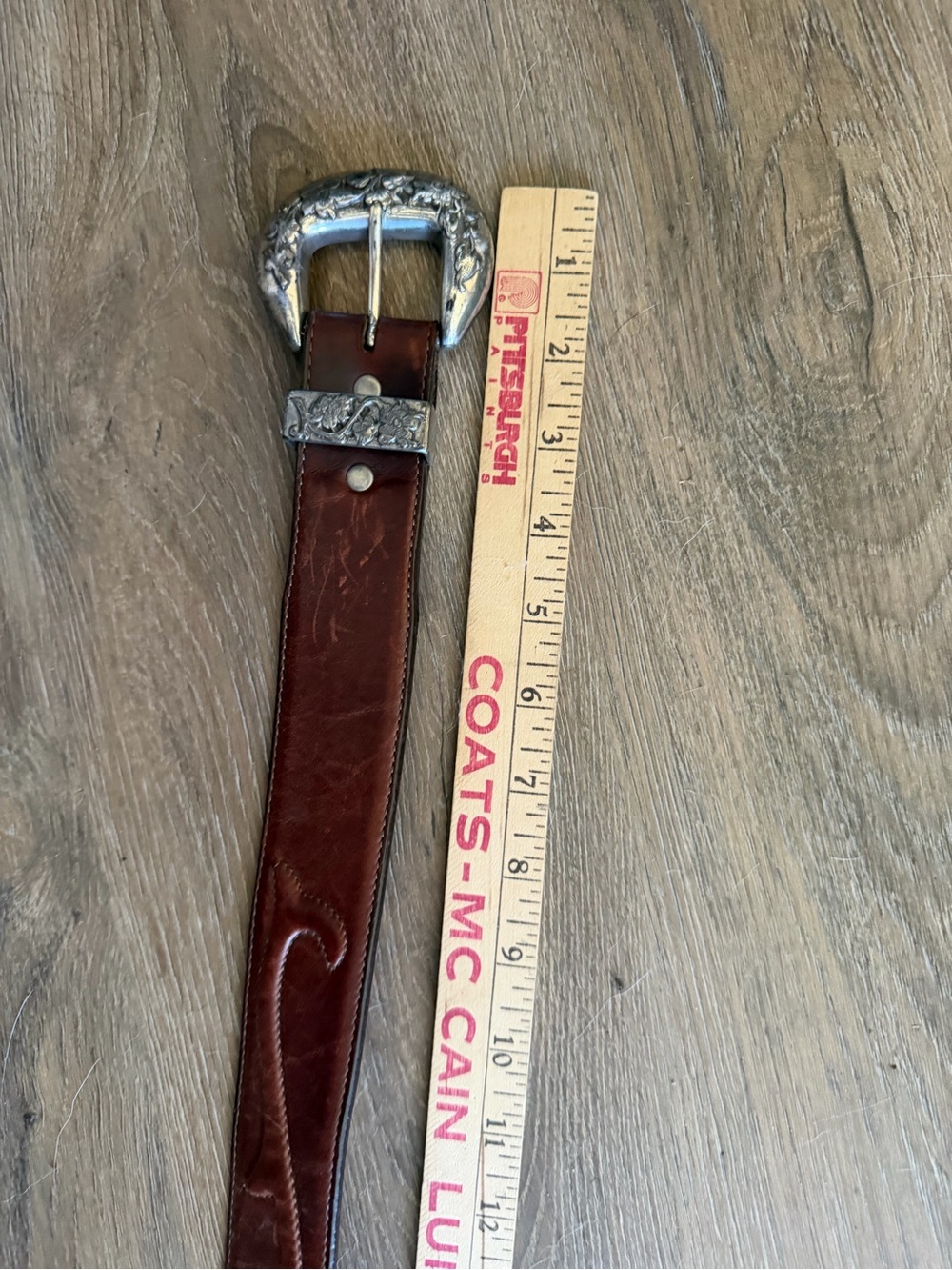 Vintage Brighton leather belt western inspired women’s belt brown leather belt